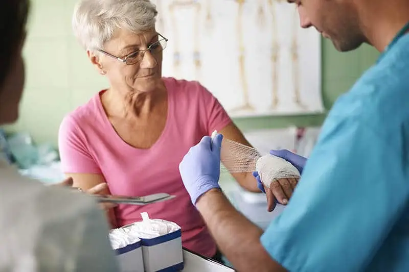 podiatrist perform wound care